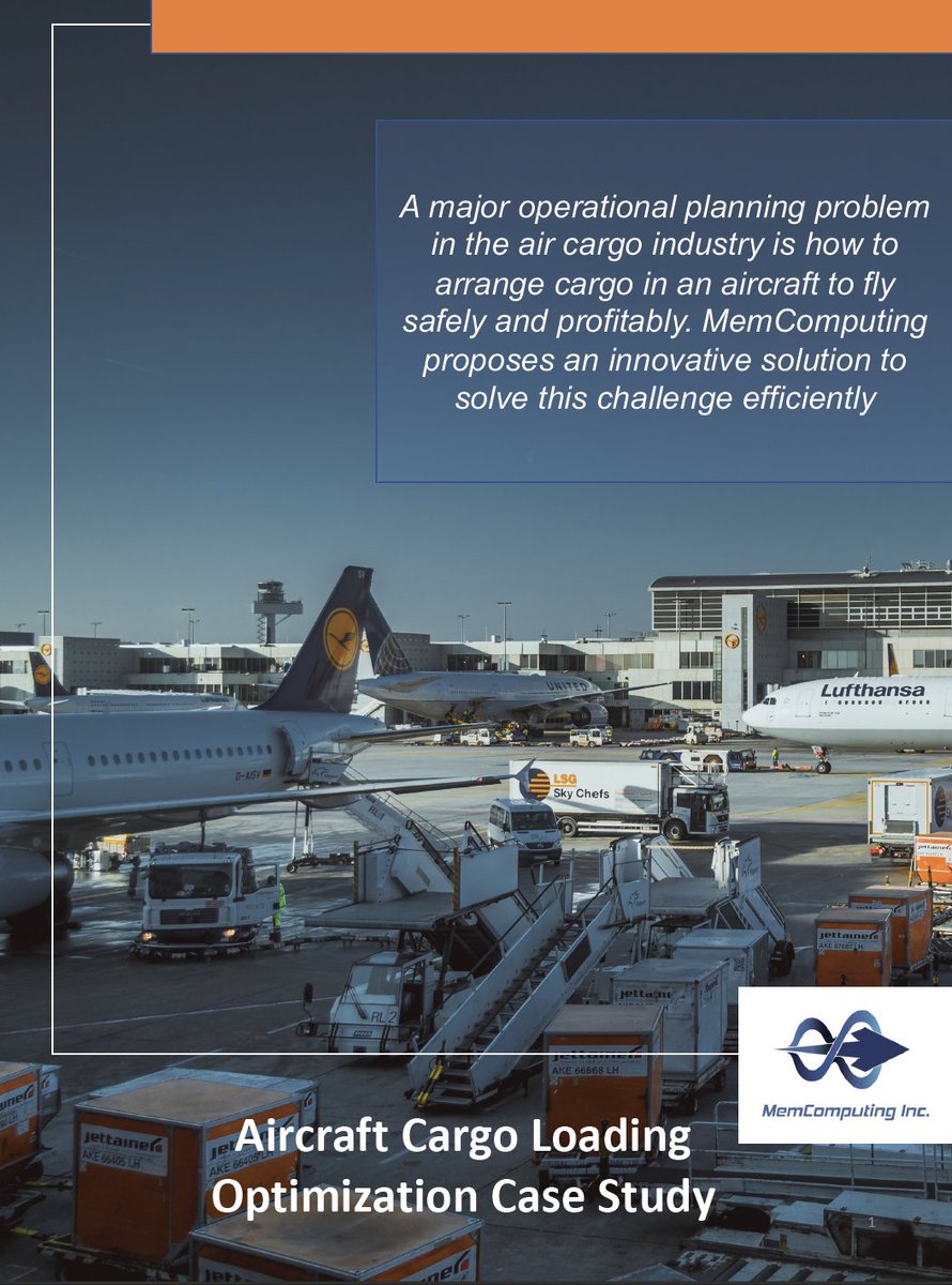 MemComputing's tweet image. Discover how MemComputing tackles one of the most formidable challenges in the aerospace industry - the cargo loading problem.
Full Case Study: memcpu.com/media/2023/08/…
#MemComputing #QuantumComputing #Airbus #optimization #cargoloading