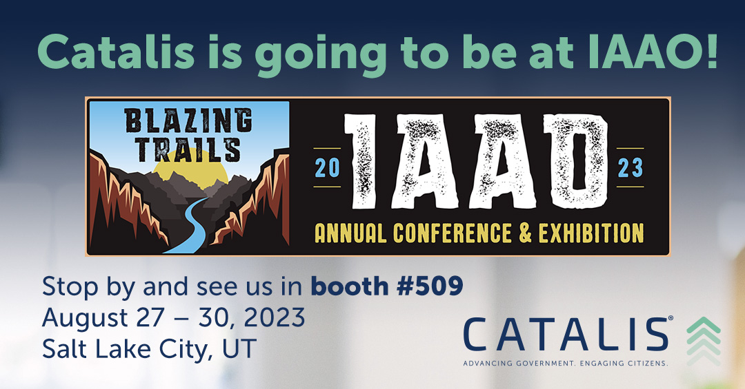 CatalisGov's tweet photo. Catalis will be at #IAAO!

Stop by and see us at booth #509 August 27 - 30 in Salt Lake City, UT.

#BlazingTrails #TradeshowSeason #GovTech #AdvancingGovernment #EngagingCitizens https://t.co/0QDNtozYbJ