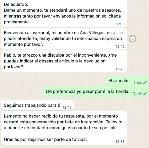 pablokiel's tweet photo. @liverpoolmexico que onda con sus ejecutivos de atención al cliente, te dejan en espera y después cortan la conversación  :/ https://t.co/zYLIX6gWDA