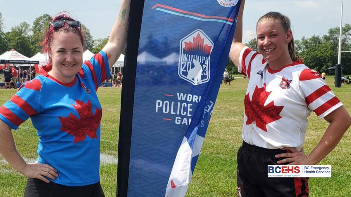 BC Emergency Health Services (@bc_ehs) on Twitter photo Thanks to all our <a href="/BC_EHS/">BC Emergency Health Services</a> athletes competing for the first time in the 2023 #WorldPoliceAndFire Games in #Winnipeg! #Paramedics Sarah Paget (left) and <a href="/DevynParker/">Devyn Parker</a> played in the Rugby 7s event. Sarah's Team Canada blue won a silver medal at the games! <a href="/WPFG2023/">World Police & Fire Games Winnipeg 2023</a> Thanks to all our <a href="/BC_EHS/">BC Emergency Health Services</a> athletes competing for the first time in the 2023 #WorldPoliceAndFire Games in #Winnipeg! #Paramedics Sarah Paget (left) and <a href="/DevynParker/">Devyn Parker</a> played in the Rugby 7s event. Sarah's Team Canada blue won a silver medal at the games! <a href="/WPFG2023/">World Police & Fire Games Winnipeg 2023</a>