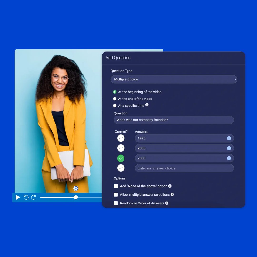 screenpalapp's tweet image. 📹💡📊 Motivate every learner with interactive #trainingvideos!

With #videoquizzing, polls, &amp;amp; ratings, learners can test knowledge &amp;amp; reinforce concepts. Trainers can track progress, capture feedback, &amp;amp; identify areas for improvement.

Learn more: screenpal.com/blog/quizzing-…