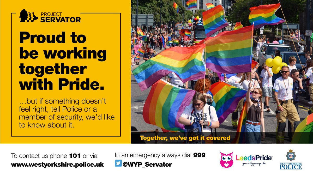 We’re now only 3️⃣ days away from #LeedsPride! Our officers have been out speaking with local businesses and the community to ensure we all play our part in making this a fun and safe event for all. #TogetherWeveGotItCovered