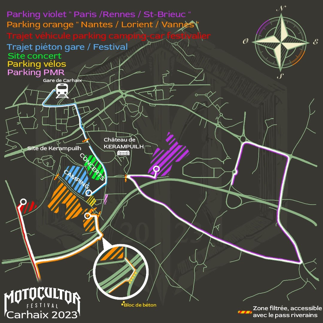 MotocultorFest's tweet photo. Tous les chemins mènent au #MotocultorFestival 🗺️

Voici le plan de circulation pour cette première édition à Carhaix !

Comme on dit : « Suivez le guide et les panneaux signalétiques »

Pour plus d’infos pratiques, rendez-vous ici : https://t.co/2vEMy6Oi7b https://t.co/PyE9hpukTi