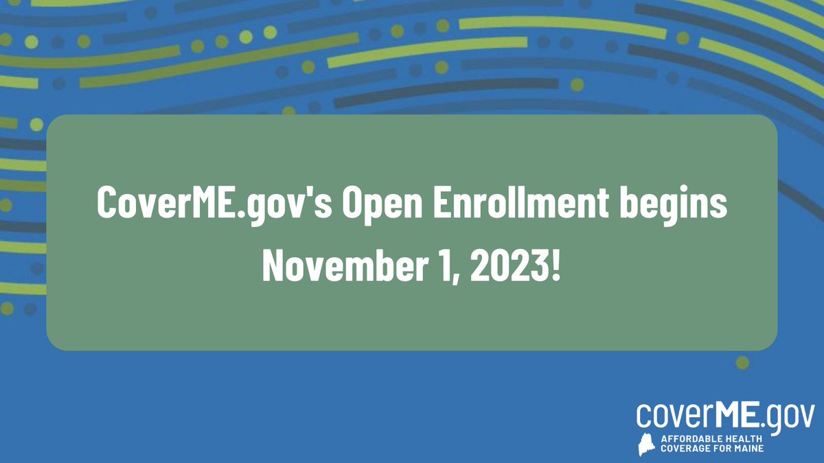 CoverME.gov's Open Enrollment is just a few months away! 

Need health insurance now? Check your eligibility for quality, affordable health insurance through a Special Enrollment Period at CoverME.gov.