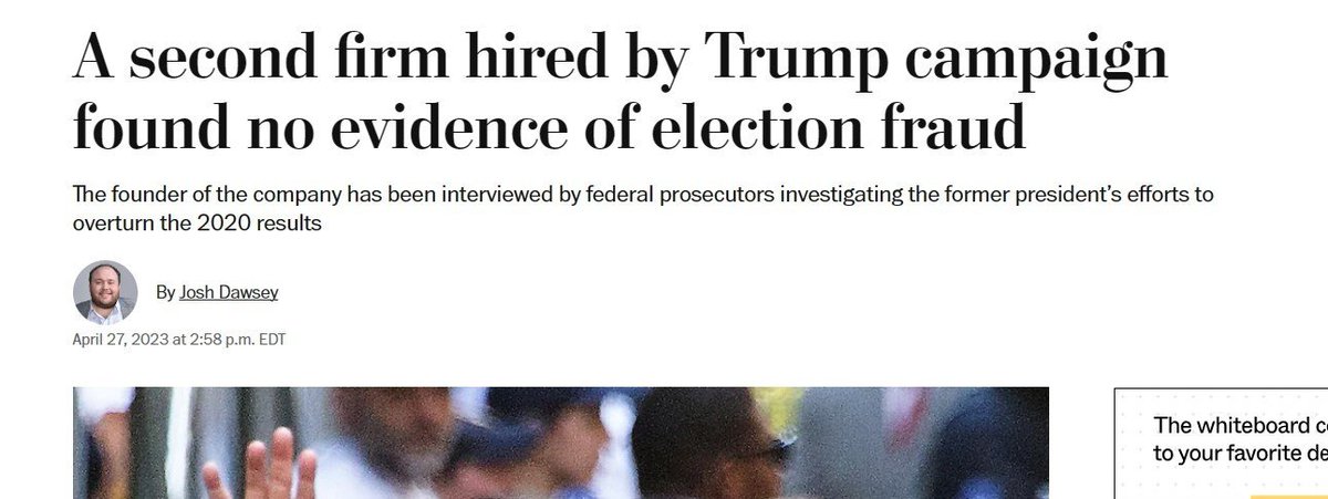 To those still thinking the election was stolen: Trump hired two firms to investigate the election. They had one job to do. Find fraud. Now imagine if they found massive fraud. They singlehandedly would’ve saved Trump and the GOP. They would be swimming in fame, power, and…