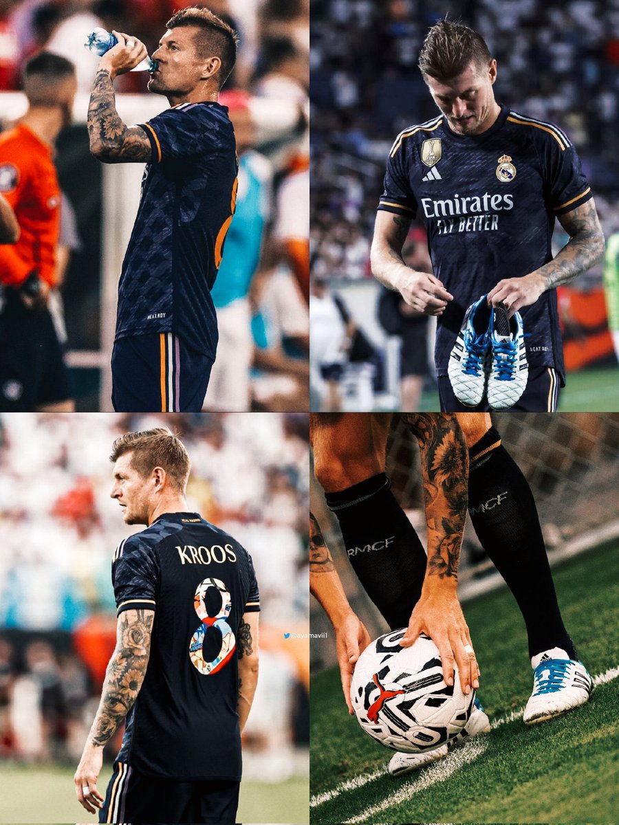 theMadridZone's tweet photo. Toni Kroos in 2023-24 away kit. ✨ https://t.co/zz1UxIEcND