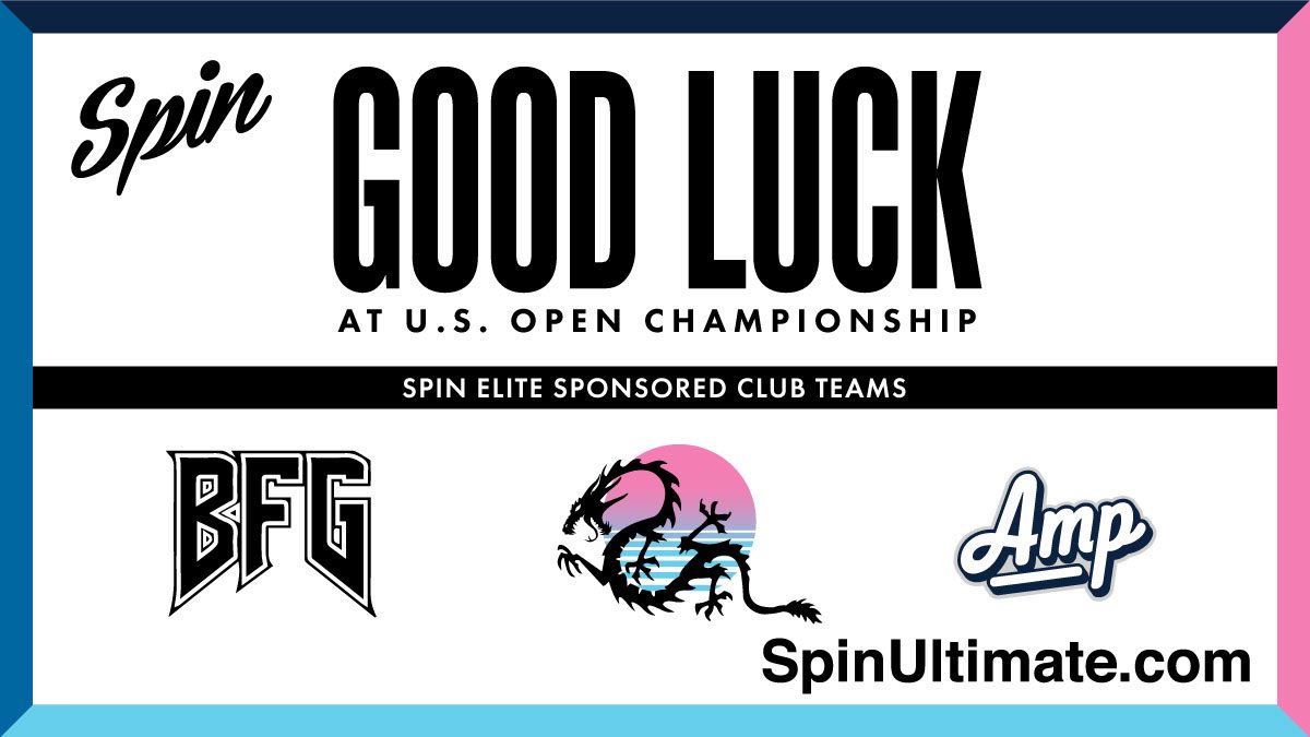 SpinUltimate's tweet photo. GOOD LUCK to all of our teams competing at U.S Open this weekend! 🎉 

@SeattleBFG @dragNthrust @PhillyAMP 
•
•
#goodluck #USOPEN #clubultimate #club #ultimate #spin #frisbee #ultimatefrisbee #tournament https://t.co/CyRuDl81ew