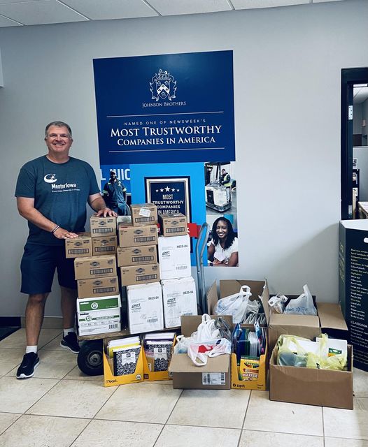 Our Women in Leadership initiative was a success again as we partnered with Mentor Iowa to support mentees and their siblings to ensure that they start the school year off right in just a few short weeks! Thanks again to our amazing team members that donated to the supply drive