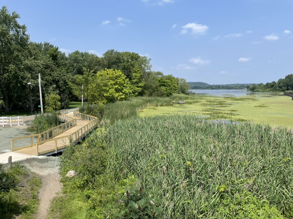 KyleKutuchief's tweet photo. First section of boardwalk on the south end of the new Summit Lake Trail is complete. Trail officially opens soon. Looks beautiful! TY @AkronOhioMayor @TowpathTrail @AKCivicCommons @CityArch. #Akron #knightcities https://t.co/SeDikioaw1