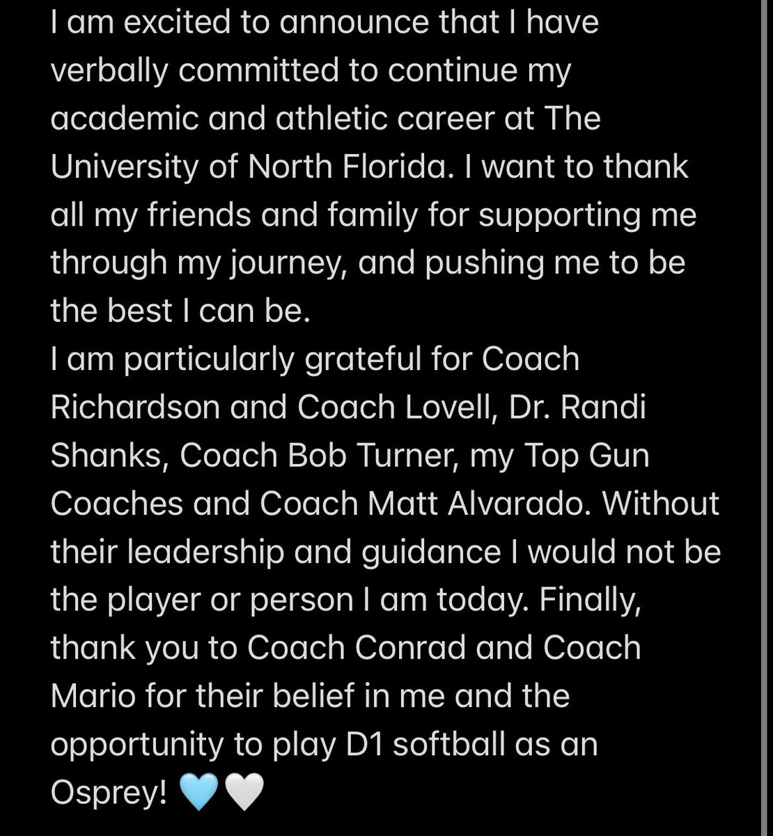 Go Ospreys! <a href="/JeffConrad10/">Jeff Conrad</a> <a href="/CoachMarioH/">Mario Hernandez</a> <a href="/topgunfastpitch/">Top Gun Fastpitch</a> <a href="/DrRandiDavis/">Randi Davis Shanks</a> <a href="/BTurner_75/">Bob Turner</a> <a href="/classichitting/">Matt Alvarado</a> <a href="/TBHSSoftball/">Coach Richardson</a> <a href="/BBlovell11/">Brent</a> @TBHSTrojans