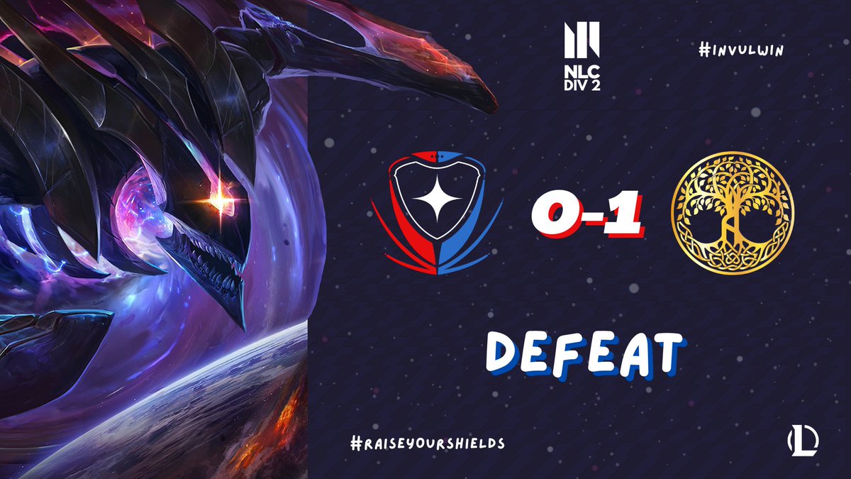InvulEsports's tweet photo. Just an unlucky one, ggwp @Anima_Esports_! 🤝
#NLCDiv2 #RaiseYourShields🛡️ https://t.co/UtEqJCA7Ls