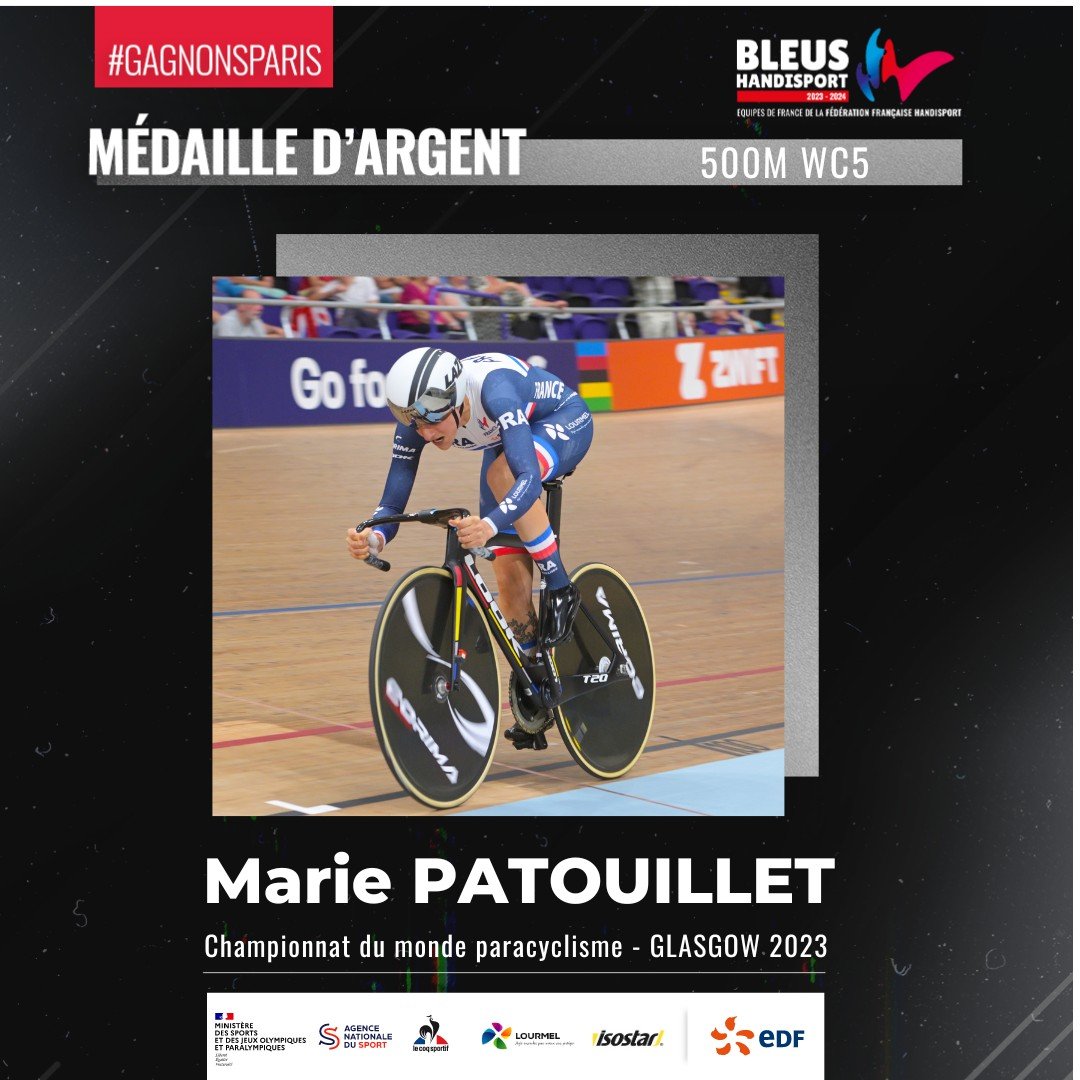 Thread - Médailles françaises🇫🇷 des Mondiaux de cyclisme UCI #GlasgowScotland2023 🏴󠁧󠁢󠁳󠁣󠁴󠁿

Para cyclisme sur piste :

🥇🌈Kévin Le Cunff - poursuite C4
🥈Marie Patouillet - 500m C5