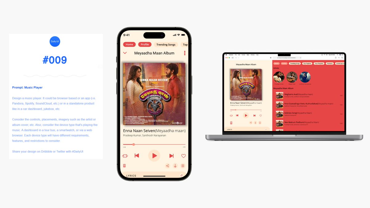 glenn_eph's tweet photo. Day 9 - #DailyUI 

Which Music Payer has a better UI??
Spotify, Yt Music, Wynk, gaana, saavn or this music player ??? https://t.co/bgt525fHSr