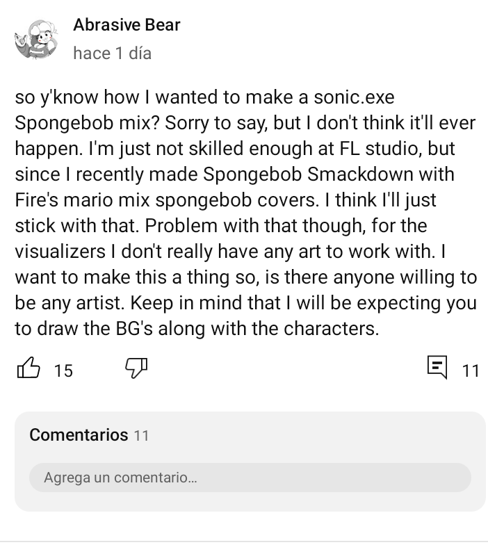 Sponge_Mix3's tweet photo. The mod was canceled https://t.co/IGN5hh3DP1