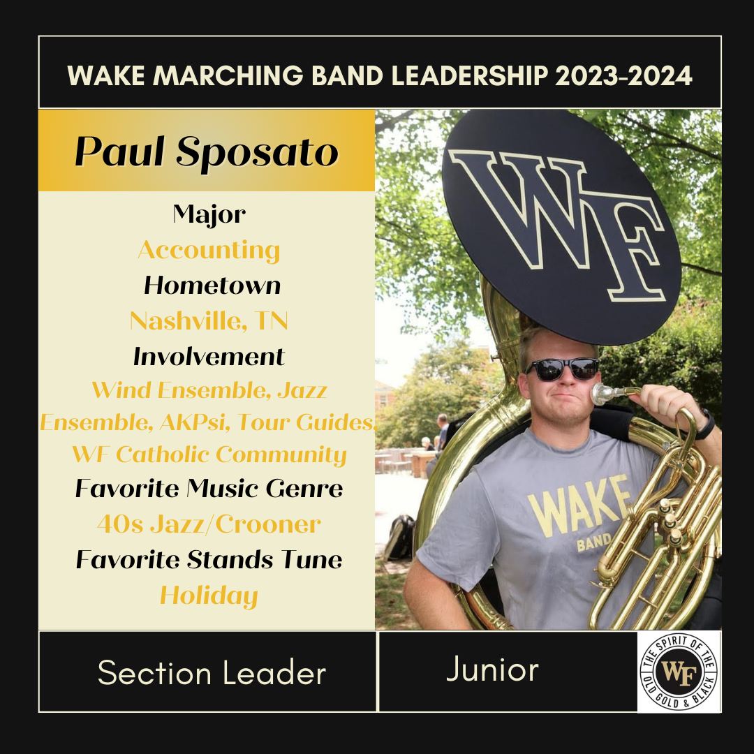 SOTOGAB's tweet photo. Next up we are featuring section leader, Paul Sposato!
#SOTOGAB #GoDeacs #wakeforestuniversity #marchingband #sousaphone #ACCBands https://t.co/3Mi1YPoBzi
