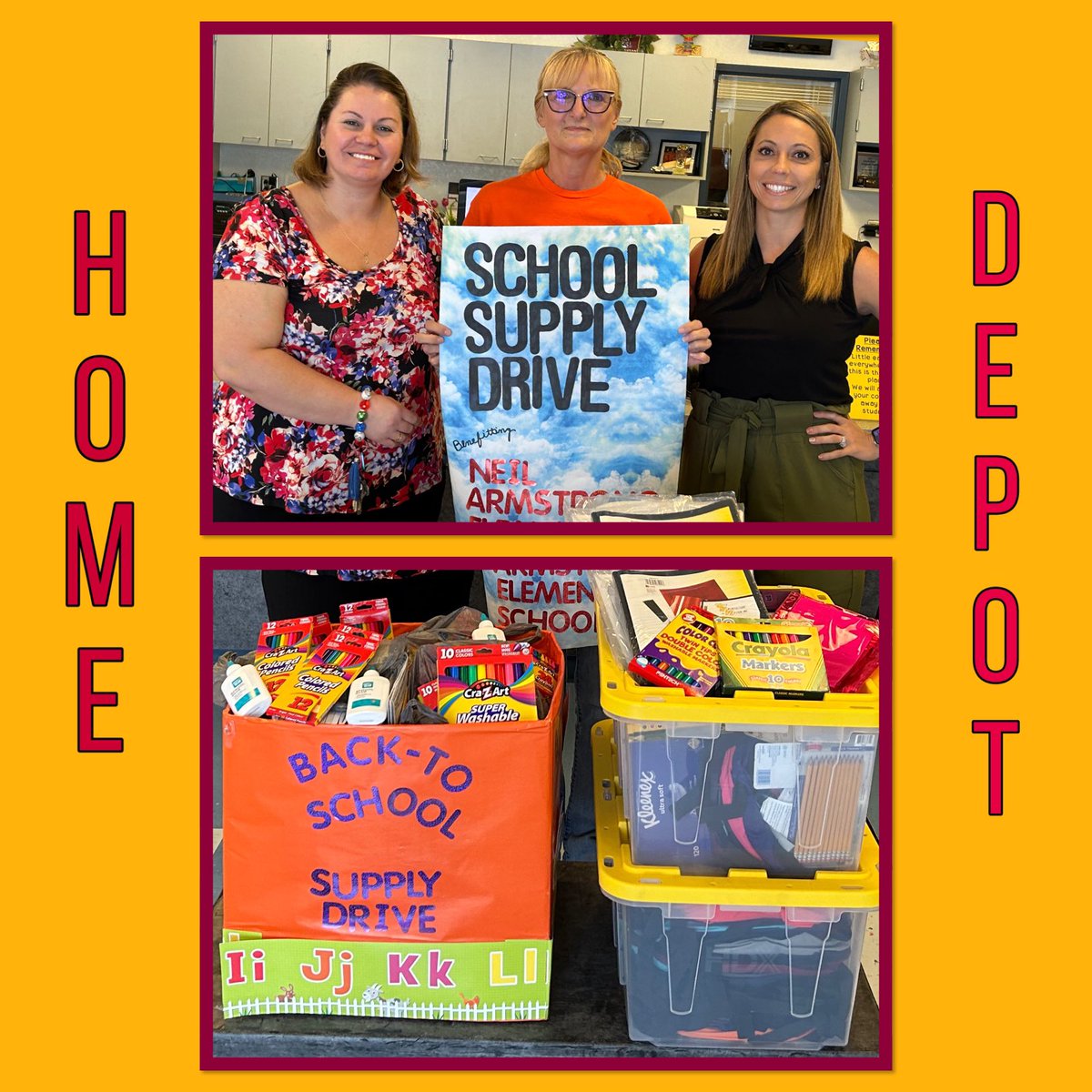 dawndaurizio2's tweet image. What a get turn out !! Thank you Associates at Store 0201 for donating school supplies! Neil Armstrong Elementary was excited!!!! ⁦@JonathanRiosTHD⁩ ⁦@RubenRo48457043⁩ ⁦@Terrico91633223⁩ ⁦@DeidreWatkins20⁩