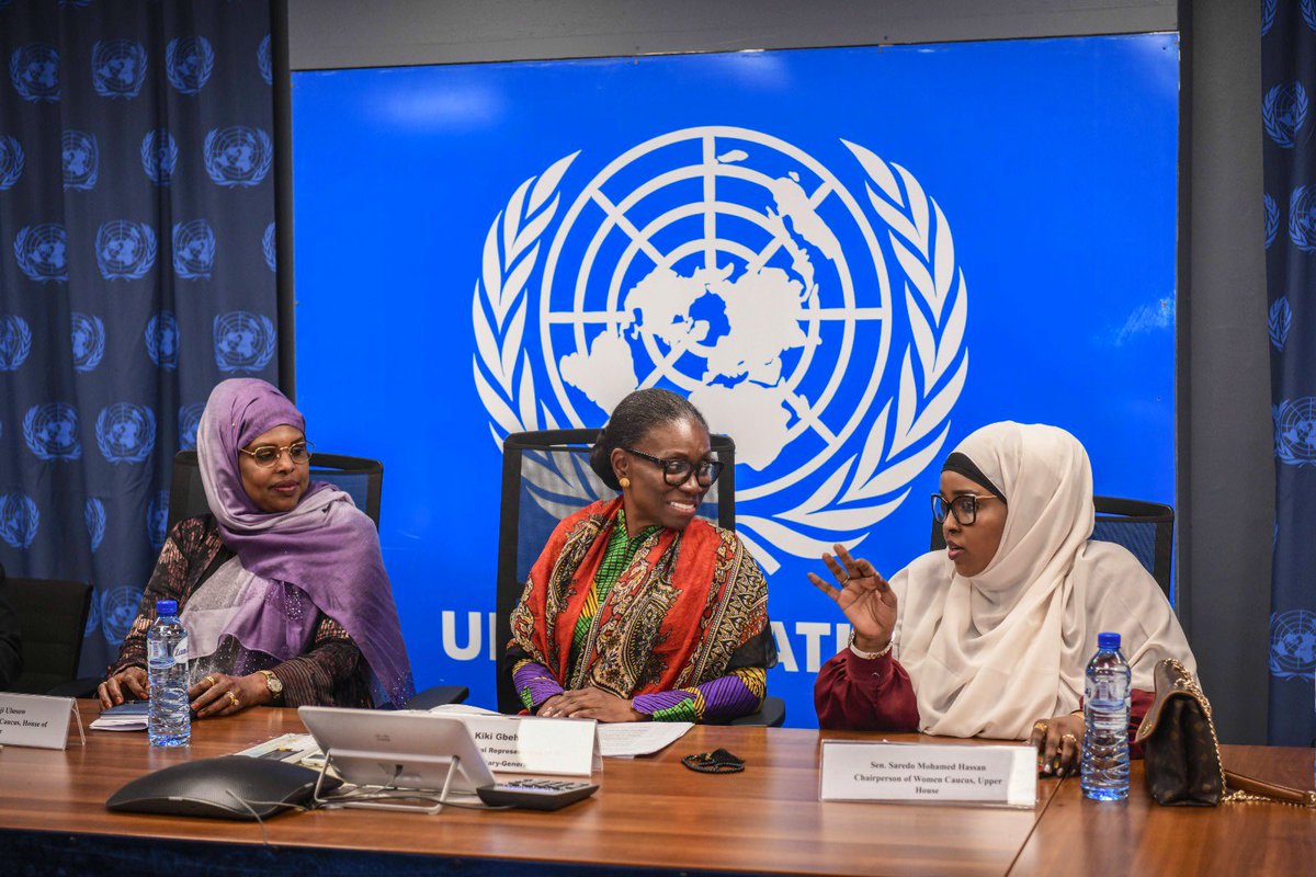 UNSomalia's tweet photo. In #Mogadishu today, at the 3rd Somali Women MPs and UN Leadership Forum, participants endorsed nationally-led capacity development initiatives and support for drafting legislation that enhances #women’s political participation and empowerment - the gathering is part of @UN's support for #WomenLeaders in #Somalia.