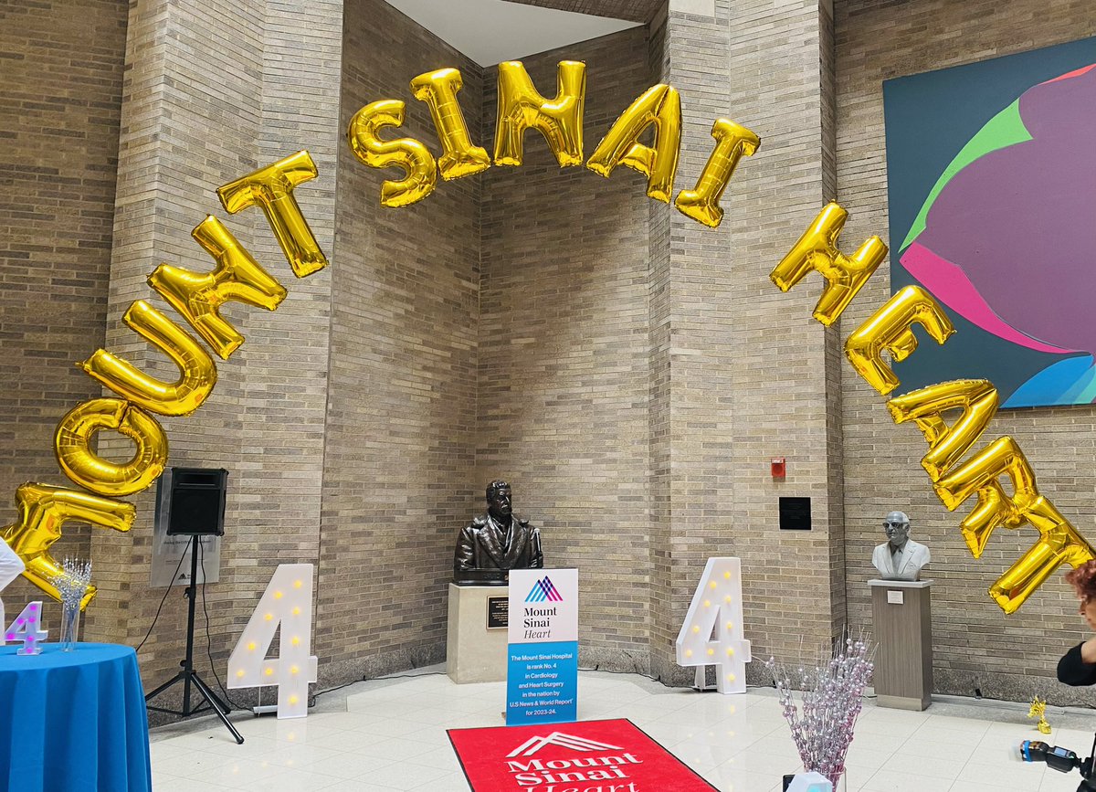 BhavanPentaMD's tweet image. @MountSinaiHeart at @MountSinaiNYC has been named
#4 Cardiology, Heart &amp;amp; Vascular Surgery in the 2023-2024 @usnews and world report ranking !! Celebrations with stalwarts #ValentinFuster @DLBHATTMD @samin_sharma  @DoctorKini