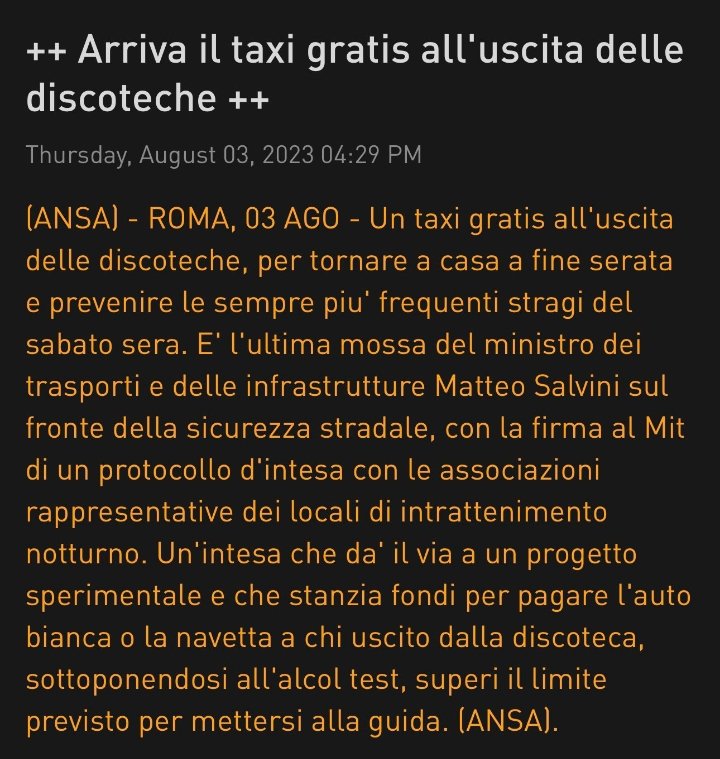 Vai in discoteca con i mezzi pubblici, ti sbronzi come se non ci fosse un domani e ti riportano a casa gratis, a spese del contribuente. 👍