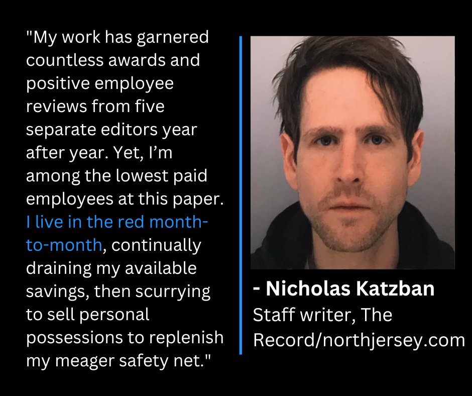 "I live in the red month-to-month." 

The Record Staff Writer Nicholas Katzban has won scores of awards for his work, yet he has to sell his own possessions and constantly drain his savings to make ends meet.