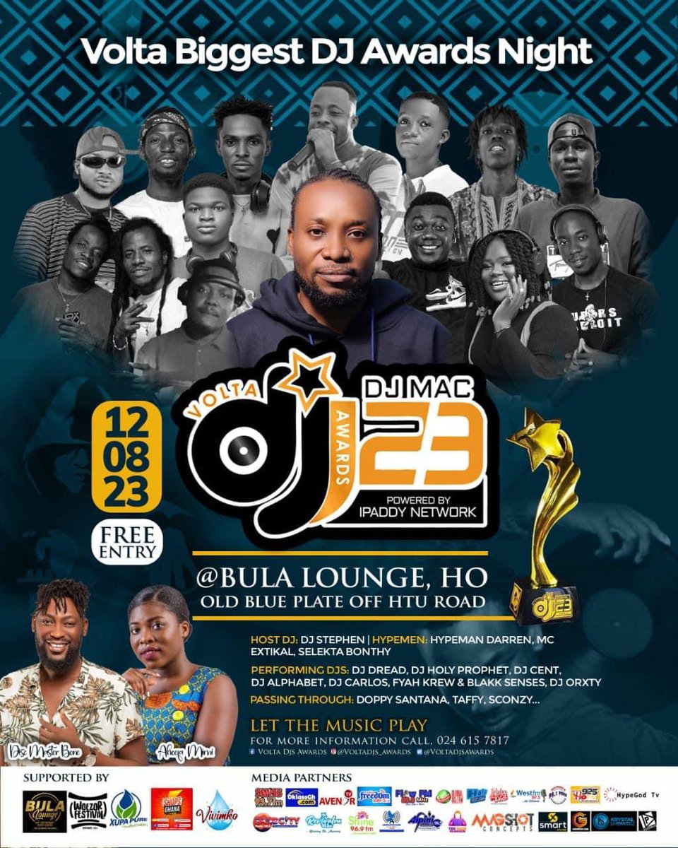 Finally the stage is set, Nominees are ready. The biggest DJs festival comes off 12th day of August 2023 inside Bula Lounge at the Regional Capital HO. To celebrate our 3rd year of running a successful event we making it free for all. 

#letthemusicplay #djmacvoltadjaward23