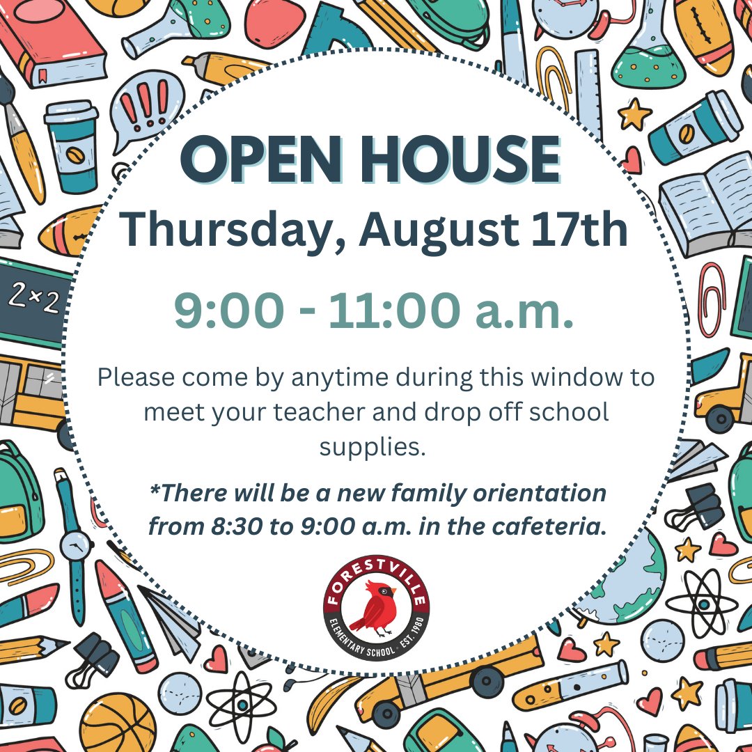 We look forward to seeing our new and returning Cardinals at our Open House!