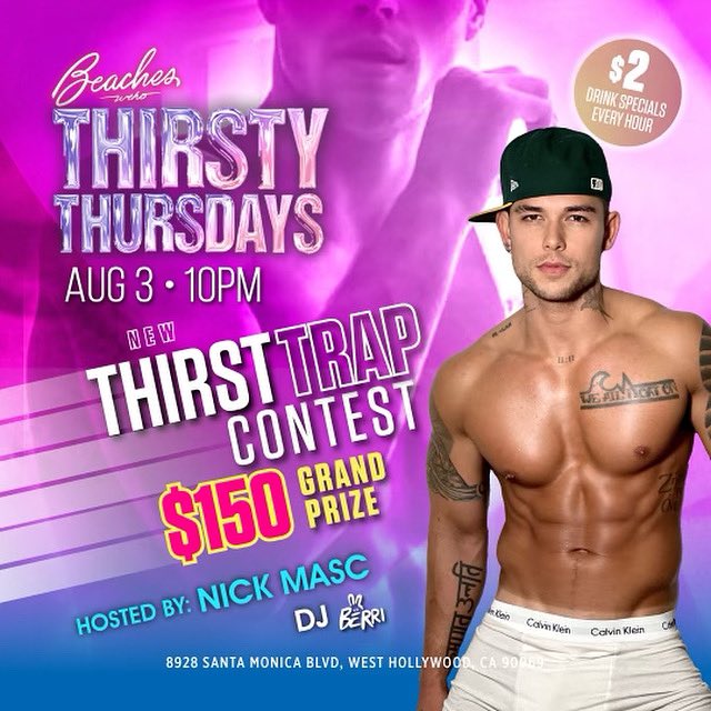 🏖️ ARE YOU READY?!TONIGHT is #ThirstThursdays @beachesweho! I will be hostin alongside SEXY Dancers,<a href="/tag/thirstthursdays"class="tags">#ThirstThursdays</a>