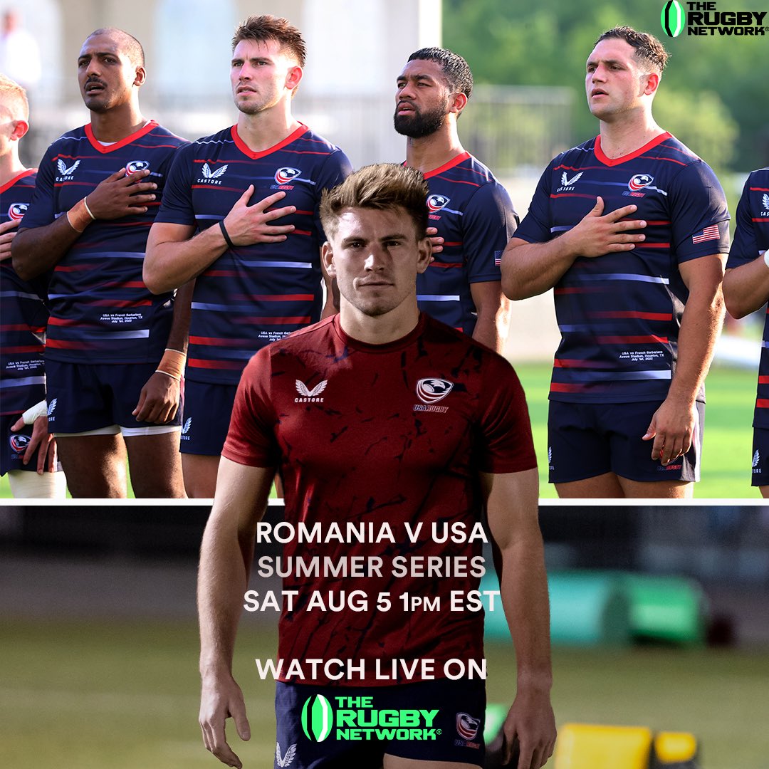 🇷🇴 Romania v USA 🇺🇸 2023 Summer Series Saturday August 5th 1pm EST💥 Watch live on TRN 🎥 #rugby #usarugby