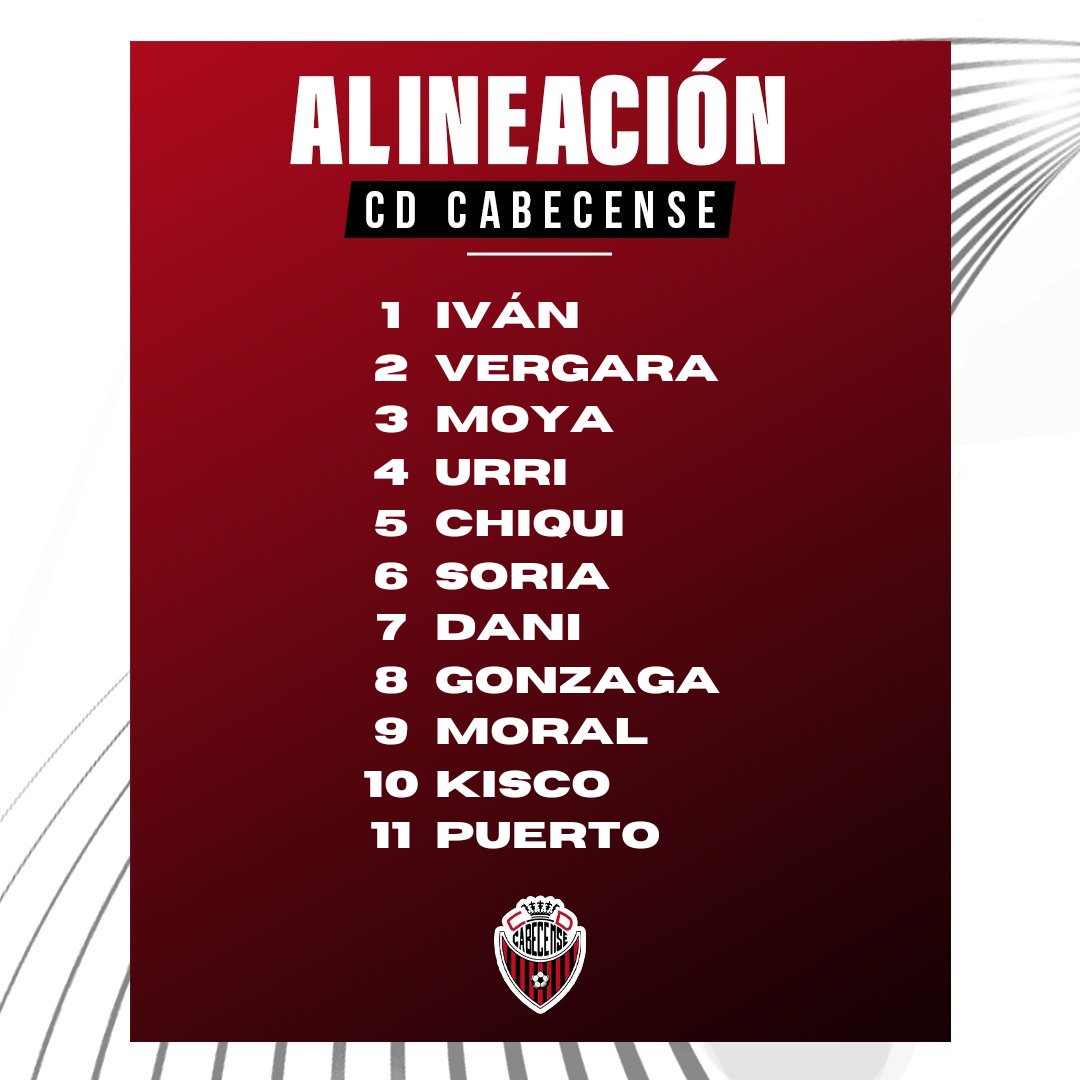 cdcabecense1942's tweet photo. ⚔️ Lista nuestra primera alineación de la pretemporada para enfrentarnos al #CDRota
#Yotedaré🔴⚫ #PretemporadaCense https://t.co/TjSD3dY1kH