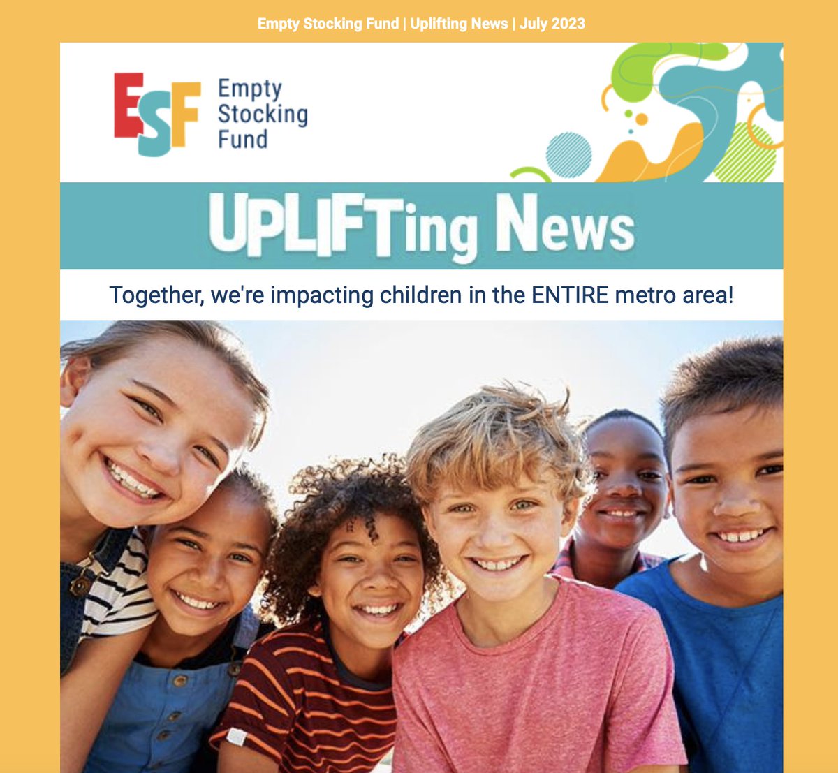 We recently updated the Empty Stocking Fund e-newsletter to bring more information to their supporters and followers! Love working with organizations that give so much back to their communities! #newsletter #design #nonprofit