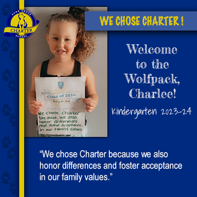 AGCharter's tweet photo. Welcome to the PACK | We're excited to have Charlee, Class of 2036, join the Wolfpack! 

The kindergarten team is looking forward to seeing you this fall!

#agcharter #agcswolfpack #agcspackpride https://t.co/x8RuCnpmTq