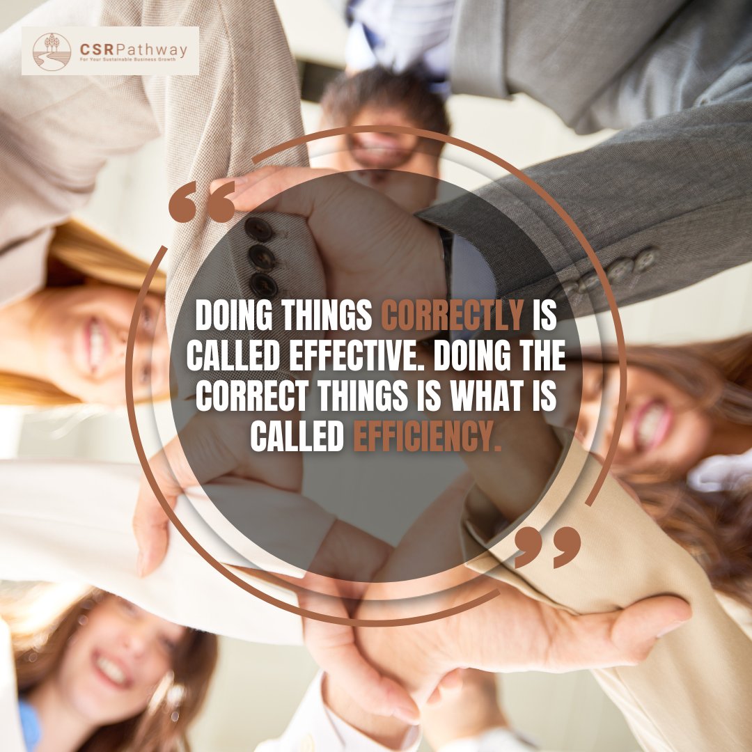 Being effective is doing what you should be doing the way you should be doing it to achieve specific results, while being productive. #CSRPathway #operationalefficiency