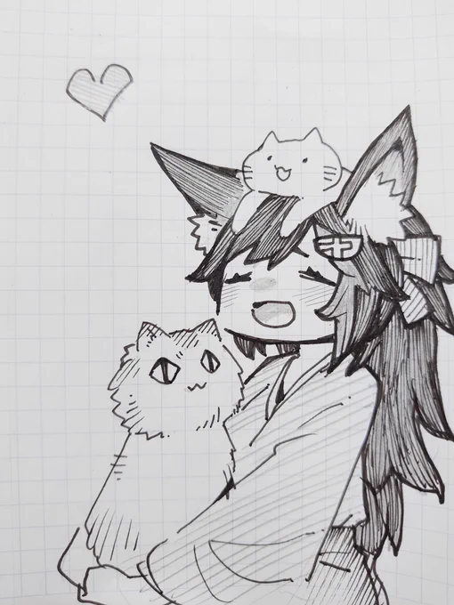 かわいい女の子を描きました。
#みおーん絵 
