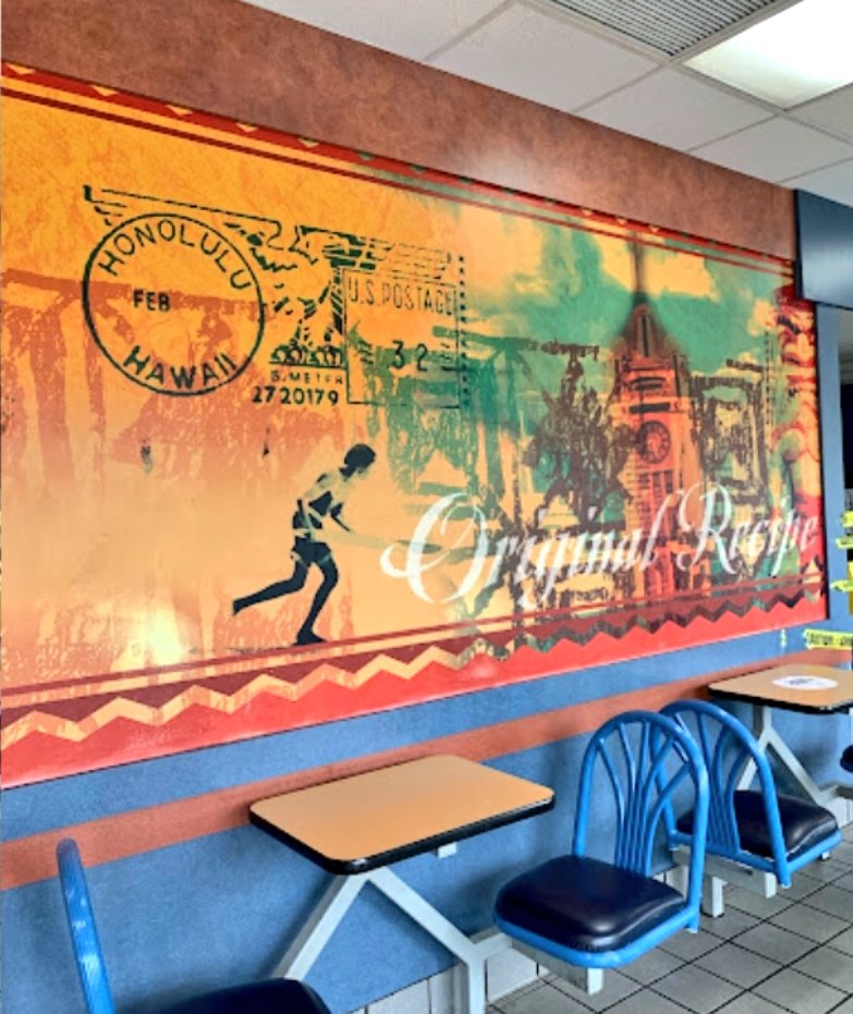 FryskePokemon's tweet photo. Hawaii Postcard Mural ✉️🖍 Waipahu. Hawaii🏝 USA 🇺🇸 #PokemonGO #wallart #poststamp https://t.co/AjJn4J3TyY