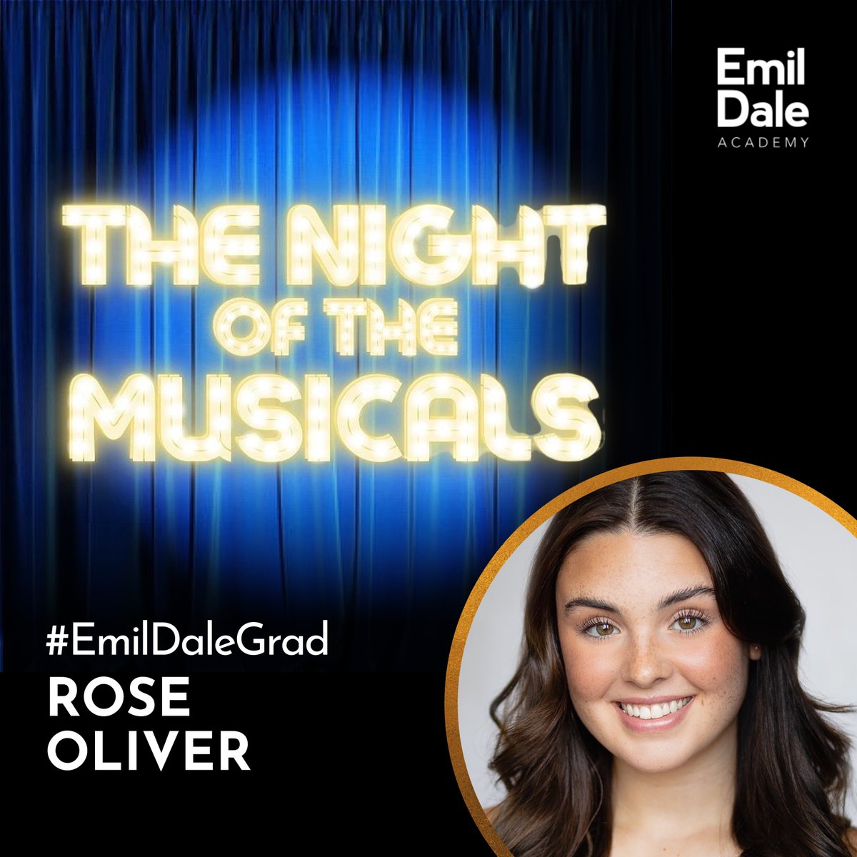 EmilDaleAcademy's tweet photo. A massive congratulations to Emil Dale Academy graduate, Rose Oliver who is currently appearing in “The Night of the Musicals” at the Edinburgh Fringe festival

We were already proud of you ⭐️

#EmilDaleGrad #theatre #emildale #sing #dance #act #performing #stagey https://t.co/Yk3UXr854i