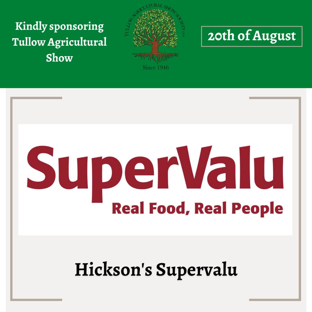 Tullowagrishow's tweet photo. Delighted to be sharing more of our wonderful sponsors!🥳 We thank them for their generosity and continued support of Tullow Agricultural Show ⭐️

The Show would not be where it is today without their incredible support!

#supportoursponsors https://t.co/eTdMBcNZ3W