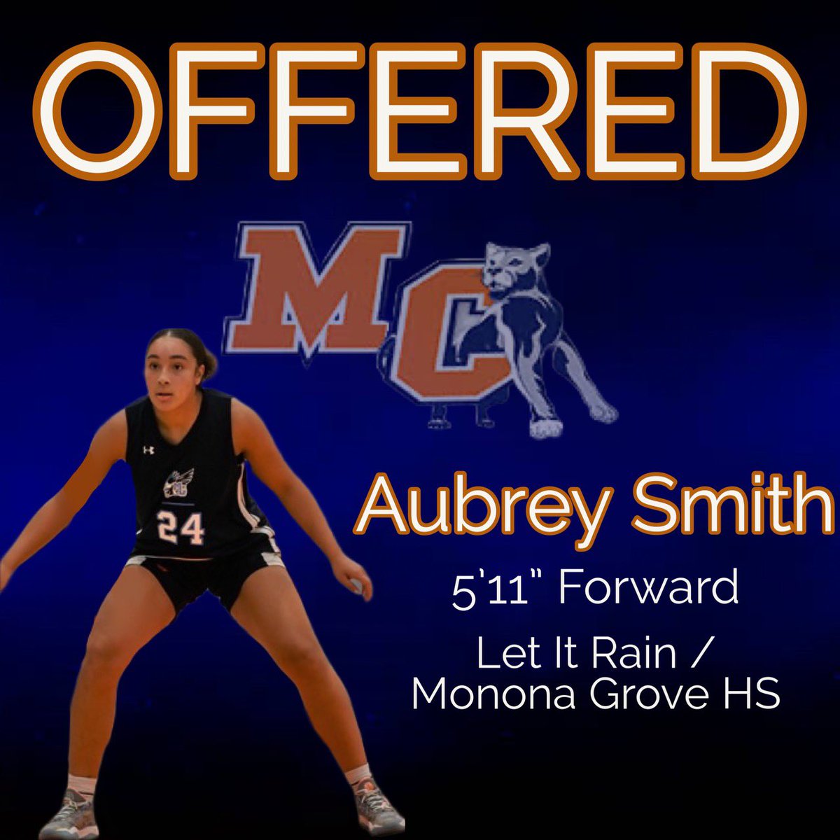 Aubrey Smith (@smithaubrey111) on Twitter photo After an amazing phone call with <a href="/AldermanTesa/">Coach Tesa Alderman</a>, I am excited to have received a full ride scholarship offer from @MortonJCWBB and @JNBAhoops2018!! Thank you so much for this opportunity🧡💙
<a href="/MGGirlsBB/">MG Girls Basketball</a>
<a href="/LiROpenBlack/">Let it Rain Open Black</a> After an amazing phone call with <a href="/AldermanTesa/">Coach Tesa Alderman</a>, I am excited to have received a full ride scholarship offer from @MortonJCWBB and @JNBAhoops2018!! Thank you so much for this opportunity🧡💙
<a href="/MGGirlsBB/">MG Girls Basketball</a>
<a href="/LiROpenBlack/">Let it Rain Open Black</a>