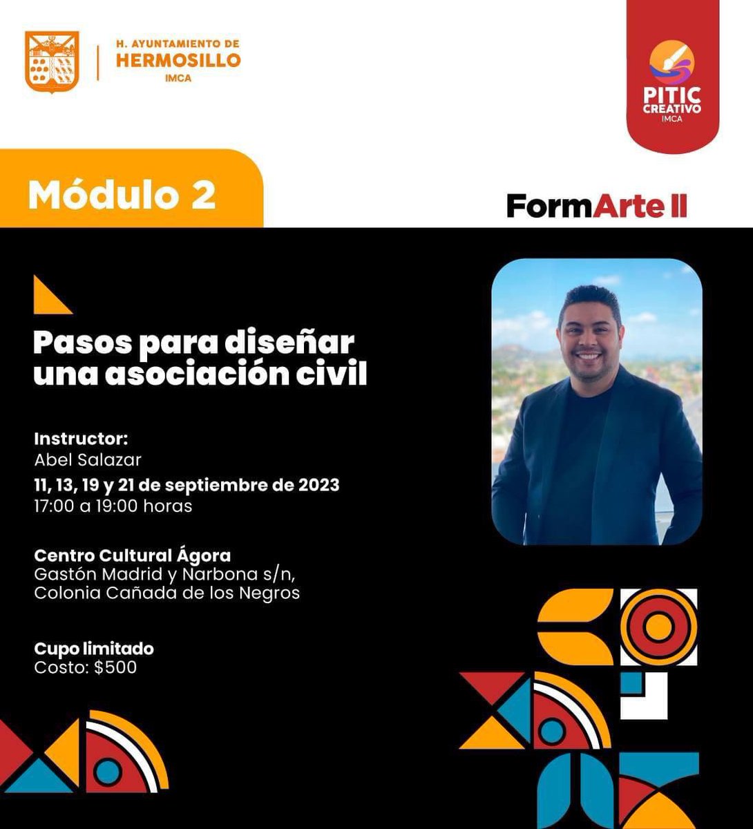 HermosilloGob's tweet image. ¡🎨🚀 Descubre la oportunidad que estabas esperando! 🤩📅 ¡Inscríbete en la 2da edición de #FormArte! 
📚🎓Aprende de expertos, profesionaliza tu arte y  potencia tu carrera artística! 🌟🎭 Cupo limitado, ¡no pierdas esta chance! 🏃‍♀️💨