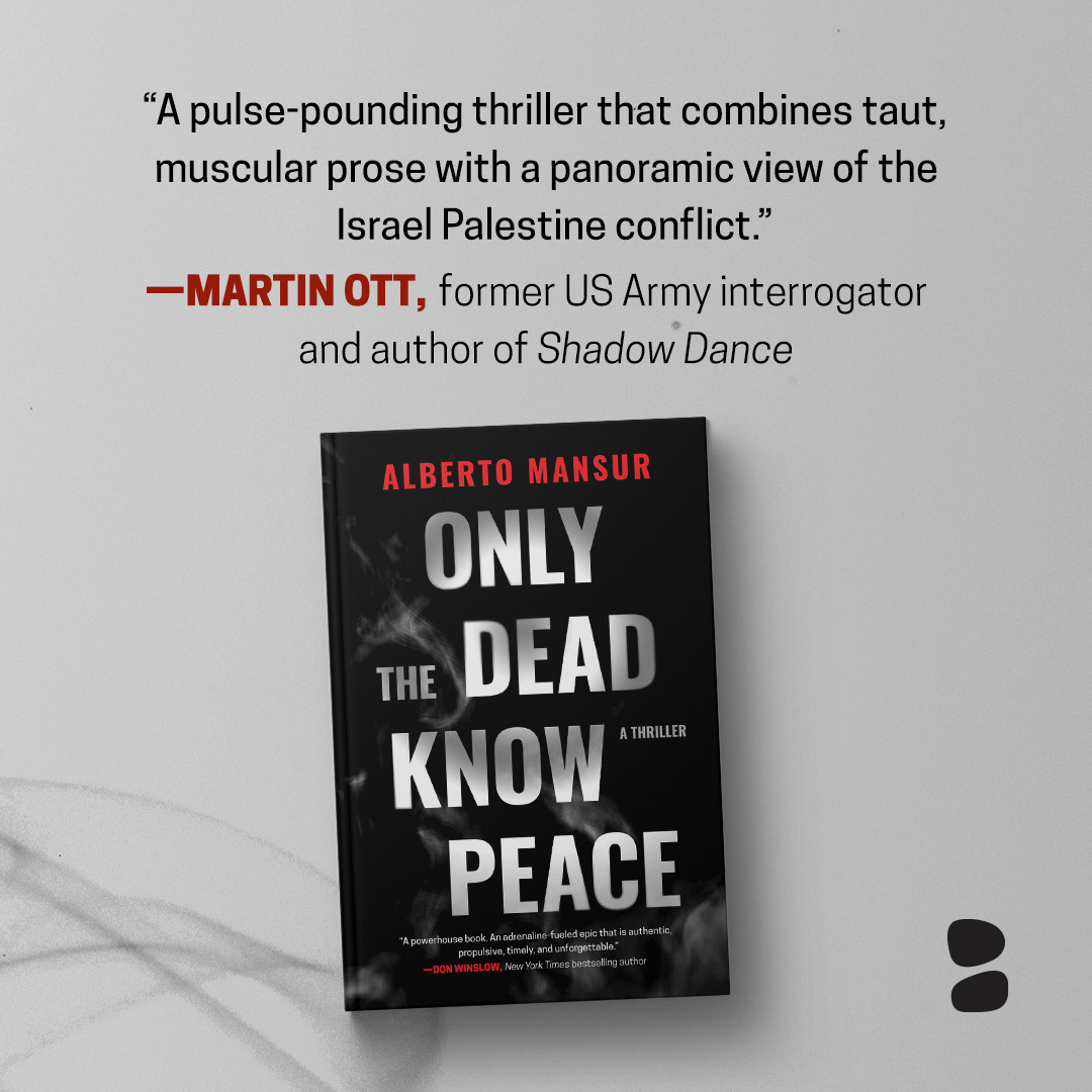 AlbertoMansur's tweet photo. Thanks to former US Army interrogator and author of Shadow Dance Martin Ott (@ottpops) for reading #OnlyTheDeadKnowPeace
Find out why Martin says it’s “A pulse-pounding #thriller that combines taut, muscular prose with a panoramic view of the #Israel #Palestine conflict" https://t.co/C5l2Ji9wfV