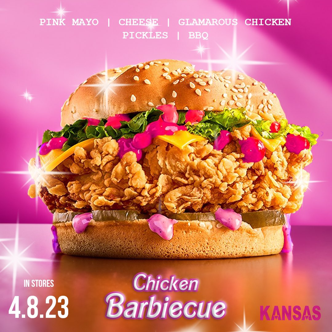 KansasEgypt's tweet photo. Our Barbie-Cue is almost too pretty to eat 🤩

#barbie #pink #bbq #friedchicken #delicious #foodgasm #foodporn https://t.co/393vf1ZR97
