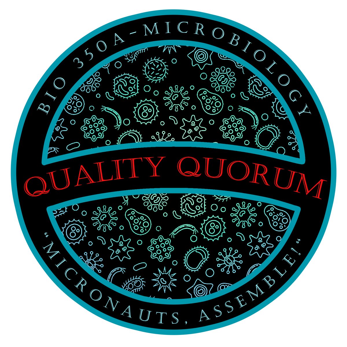 markowenmartin's tweet photo. Here is the official Fall 2023 logo for my #Bio350 microbiology course at the @univpugetsound. T-shirts, stickers, and buttons will be distributed to the #Micronauts. #MicrobialCentrism #MicrobialLiteracy Art by Rachael Webster. @ASMicrobiology https://t.co/5Nku28YS2L