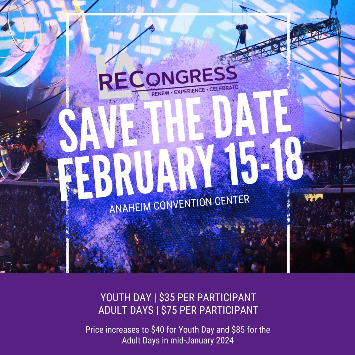 📅 Mark Your Calendars for RECongress 2024! 🗓️

Don't miss out on the ultimate Catholic gathering of inspiration and renewal. 🙏✨ Plan ahead and join us at #RECongress for an unforgettable experience! 🎉

Registration opens this fall.