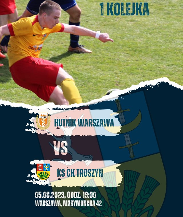 KSCKTroszyn's tweet photo. ❗🔜🔥 Wracamy do gry! 

Już w najbliższą sobotę, 5 sierpnia o godzinie 19:00 zainaugurujemy rozgrywki 4 ligi sezonu 2023/24. 
Pora meczu, świetny stadion, atmosfera - szykuje się topowe starcie! 💥💪🏻 Zapraszamy wszystkich kibiców na Marymoncką 4️⃣2️⃣

#wracamydogry #kscktroszyn https://t.co/4Gj0SA7BDQ