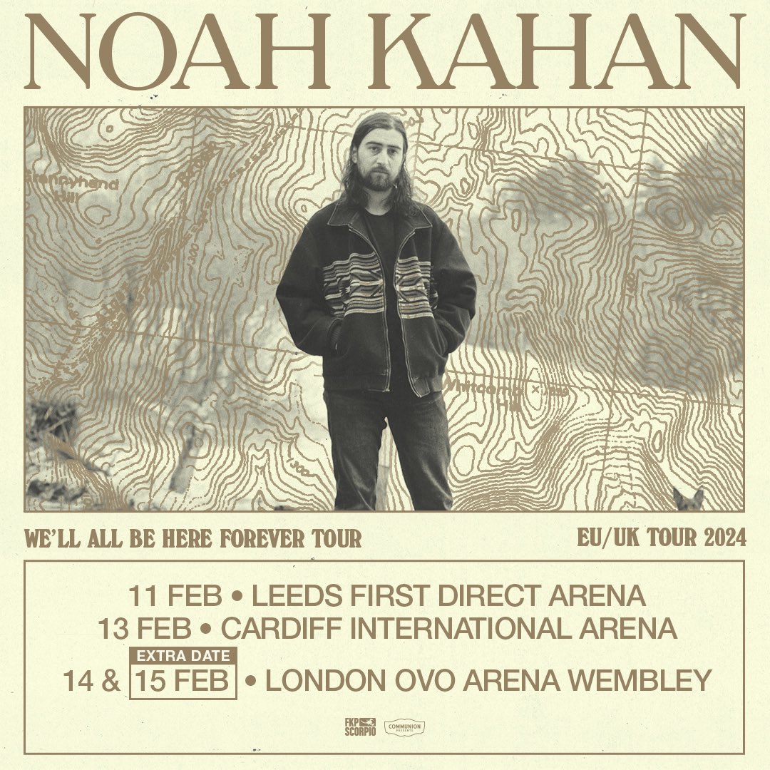 Due to phenomenal demand on the pre-sale, @NoahKahan has announced a 2nd Wembley @OVOArena show on top of his Leeds @fdarena + @CardiffIntArena dates for this coming February. Tickets for Noah’s Stick Season Tour in November sold out in a flash so don’t wait around! 💛…