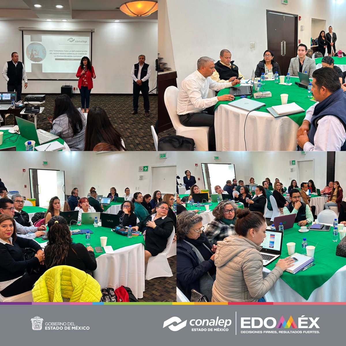 La Mtra. Evangelina Varela, inaugura el 2do. "Congreso para la Implementación del Nuevo Marco Curricular Común de la Educación Media Superior", participan consejeros de academia y jefes de proyecto de los 39 planteles del Conalep Estado de México.
#TransformandoCONALEP