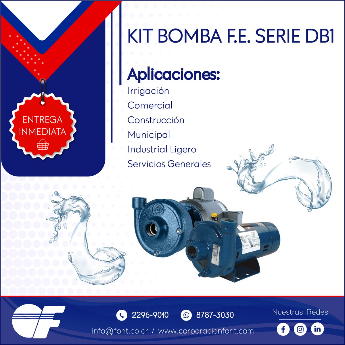 CorporacionFont's tweet image. La bomba Serie D se encuentra acoplada a motor JM.
Cotice con nosotros, será un gusto atenderle:
📷 8787-3030
📷 info@font.co.cr
📷 2296-9010
#corporacionfont
#bombasdeagua
#BombaSumergible