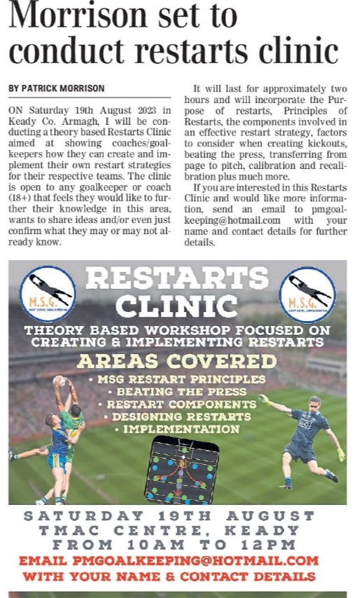 Email pmgoalkeeping@hotmail.com for further details. 🙌🏼👍🏼

#NextLevelGoalkeeping
#GloveLife
#MSoG11