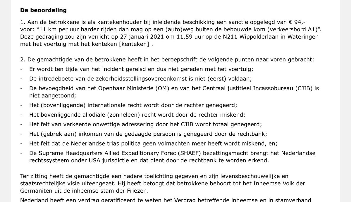 Boete van 94 euro. Bizarre verweren. Ik ga maar even niet bedenken wat dit hele gedoe uiteindelijk heeft gekost…..

Hele uitspraak hier: uitspraken.rechtspraak.nl/#!/details?id=…