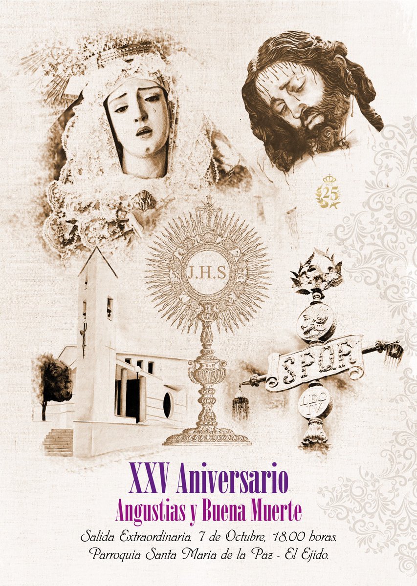 🖼 salida Extraordinaria:
Cuando solo faltan 65 dias para el 7 de octubre,  presentamos el cartel que conmemorativo de dicha salida extraordinaria con motivo de nuestro XXV Aniversario Fundacional.