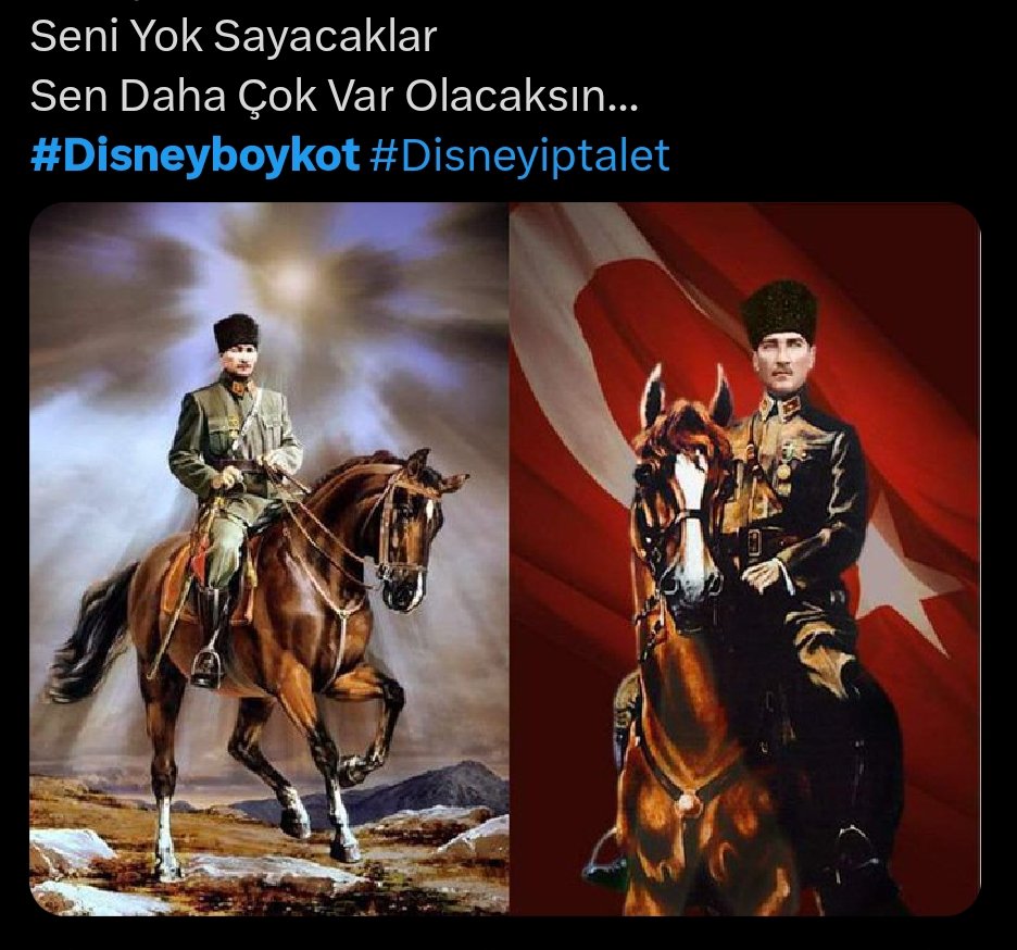 turhalnet_tr's tweet photo. Atatürk dizisi sadece Türkiye’de gösterilecekmiş. Atatürk dünyaya meydan okuyalı çok oldu. 

Bu ülkenin en büyük değeriyle bu şekilde uğraşamazsınız. 

Bu nasıl bir saygısızlık.. Nasıl bir korkaklık

Herkes haddini bilmek zorunda 

#Disneyboykot #Disneyiptalet #RespectAtatürk https://t.co/fq2duDAHtA